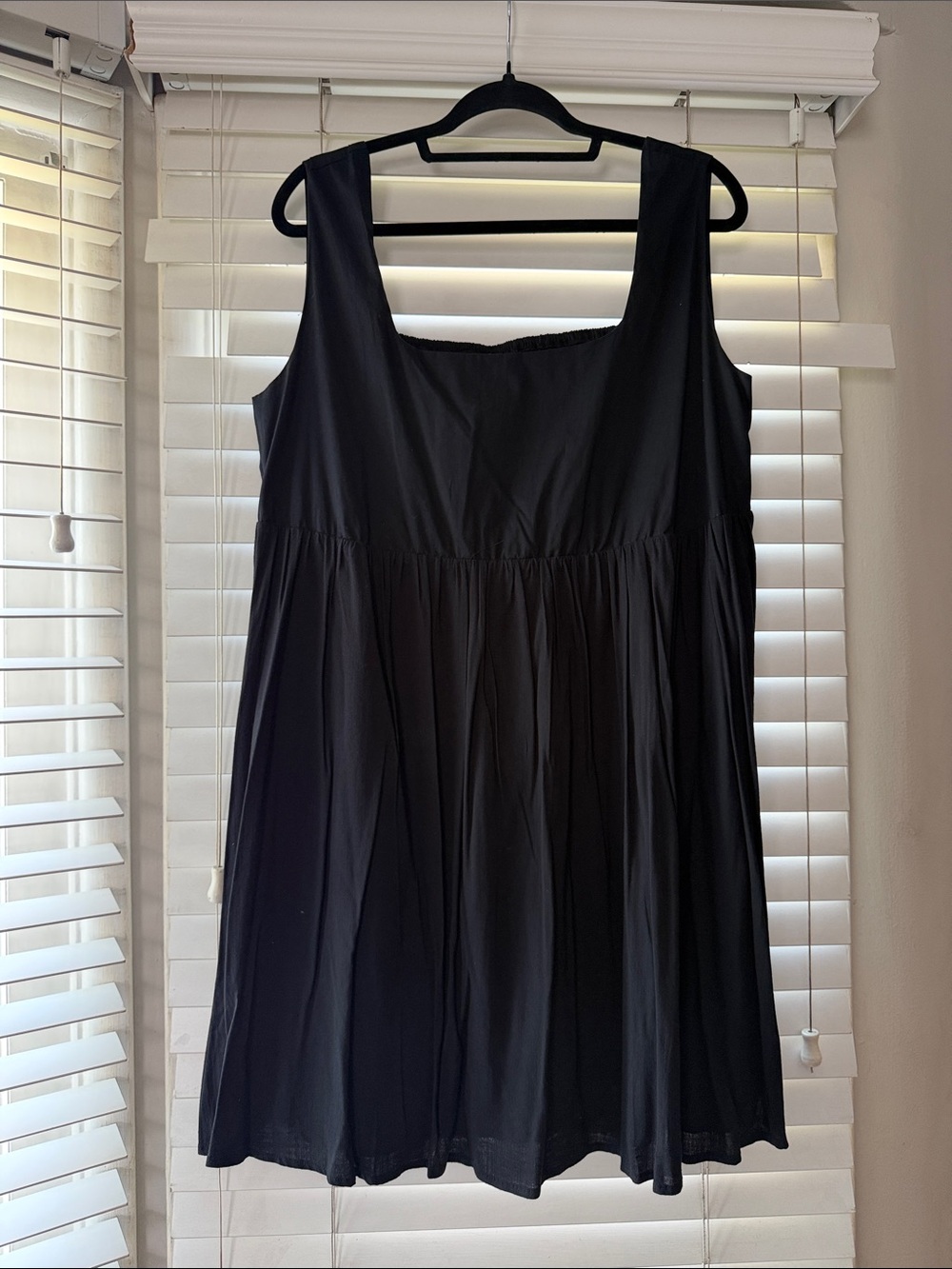 Sleeveless Black Square-Neck Mini Dress